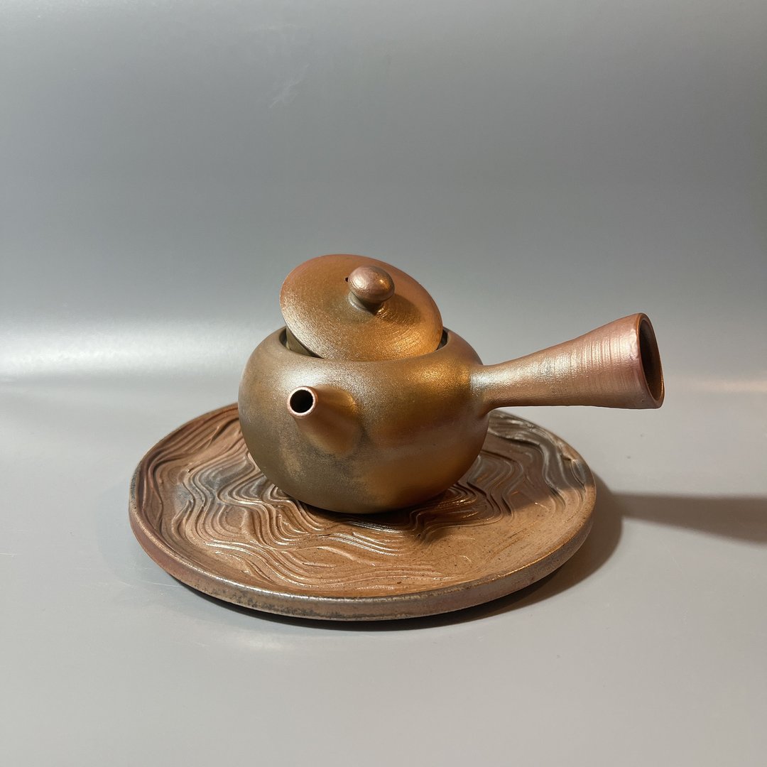 柴烧金彩古铜金茶壶 / 小平凡手作 - 茶具/茶杯 - 陶 