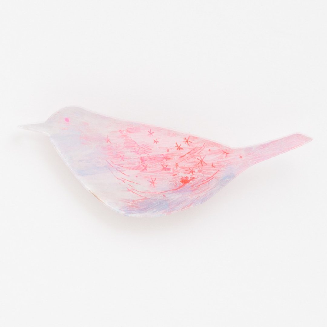 Picture of brooch [bird] - 胸针 - 压克力 粉红色