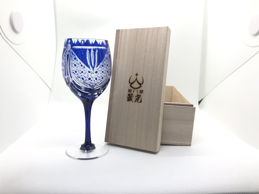 Horseshoe and horseshoe wine glass - 酒杯/酒器 - 玻璃 蓝色