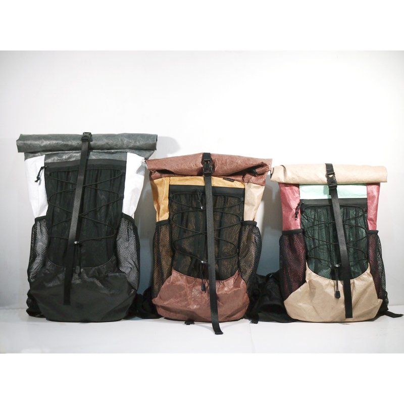 6dots Tyvek 登山包 20-55L 背包 过夜 露营 登山 大 容量 (拼色) - 后背包/双肩包 - 防水材质 多色