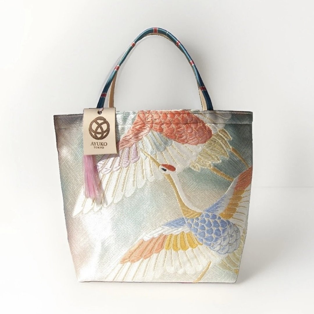 真丝和服袋带托特包 日本手工制作 - 手提包/手提袋 - 丝．绢 多色