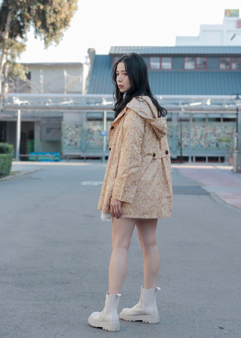 sunrainlike姹紫嫣红防泼水风衣 雨风衣 挡风 透气 Trench Coat - 女装休闲/机能外套 - 防水材质 黄色