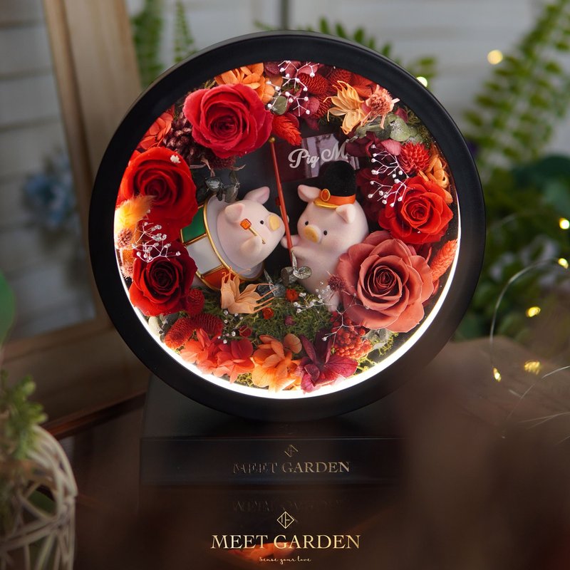 欢乐Lulu猪 Fullmoon LED保鲜花灯 - 灯具/灯饰 - 玻璃 红色