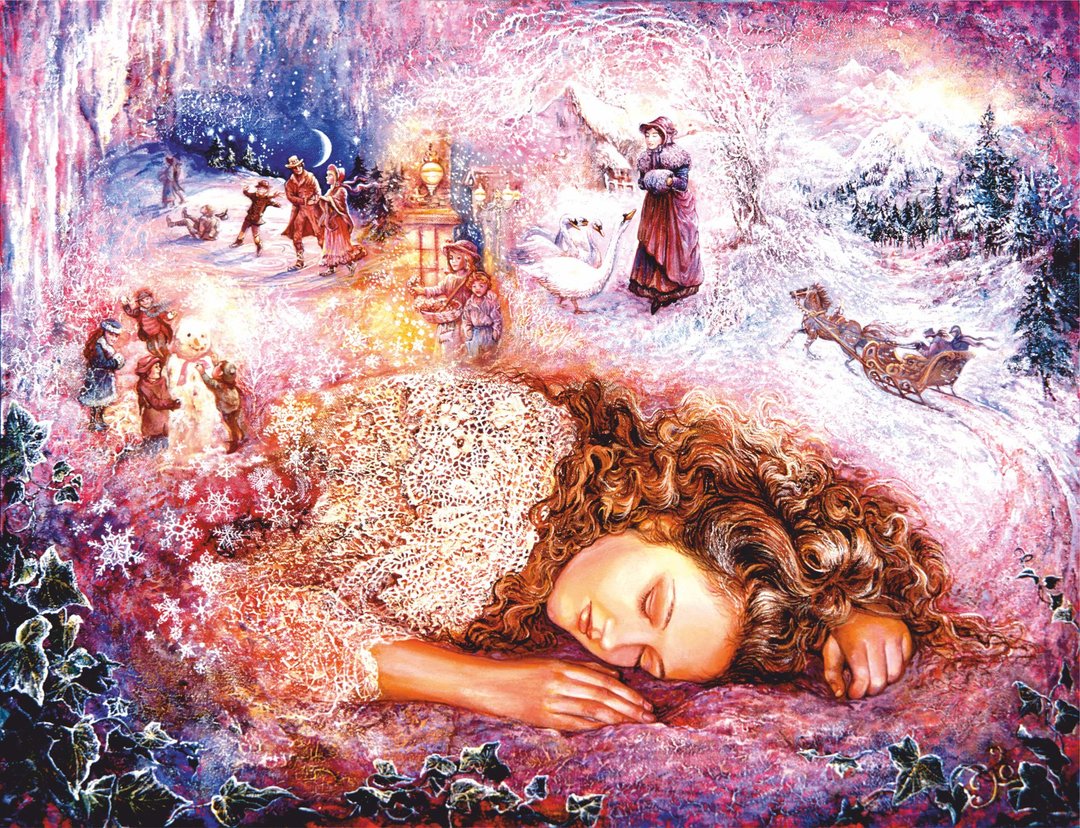 Wooden Jigsaw puzzle Winter dreaming 400pcs Artist Josephine Wall - 拼图 - 木头 多色