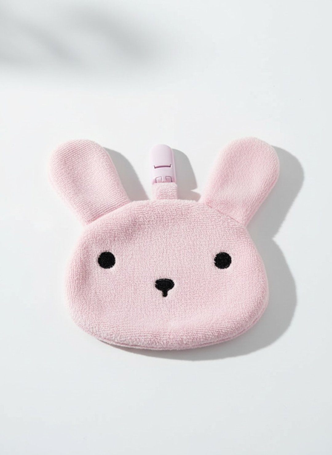 Bucute 小兔安抚巾 - 台湾手工制作可定制婴儿安抚手帕 - 围嘴/口水巾 - 聚酯纤维 粉红色