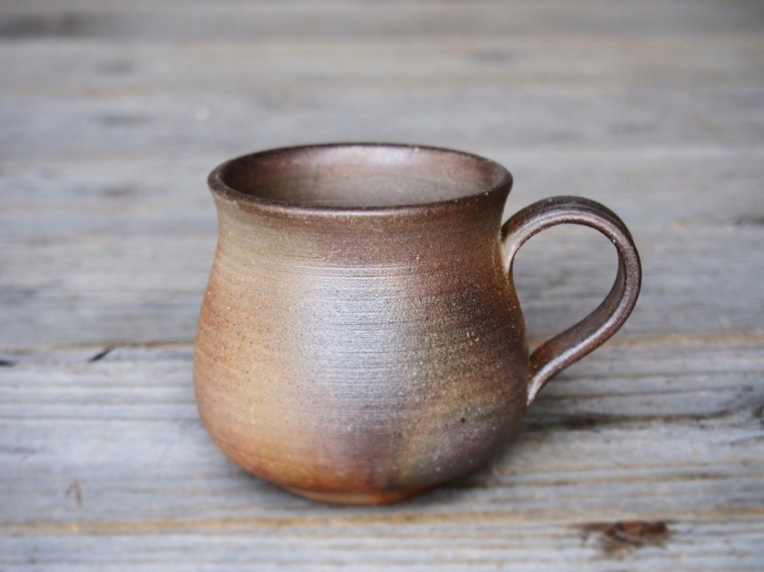 Bizen coffee cup (middle) c2 - 115 - 咖啡杯/马克杯 - 陶 咖啡色