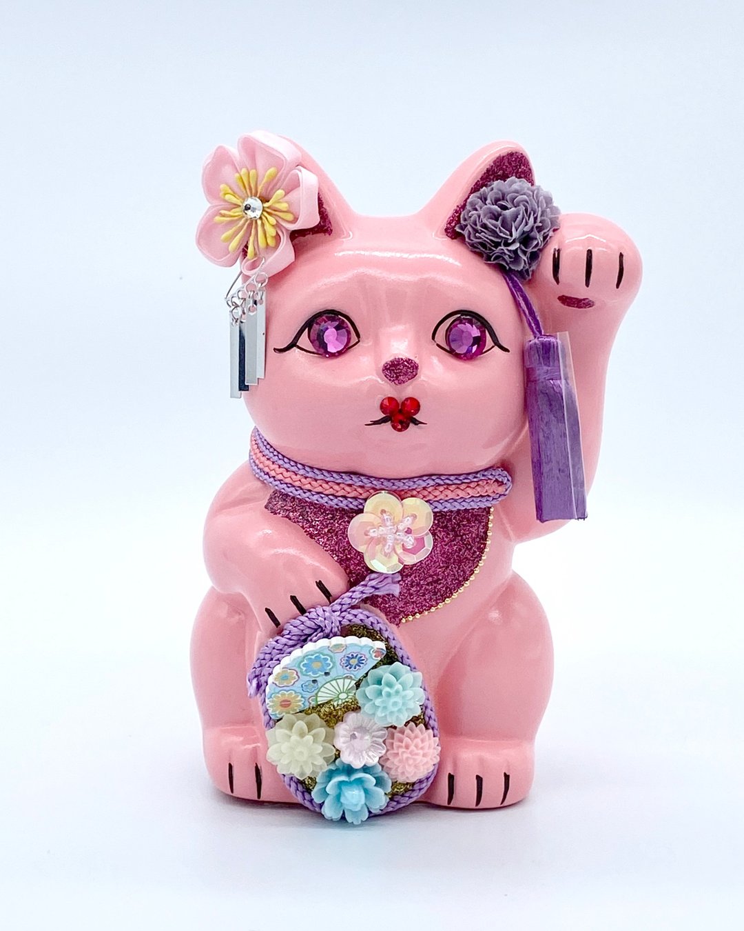 Maikoi lucky cat - 摆饰 - 陶 粉红色