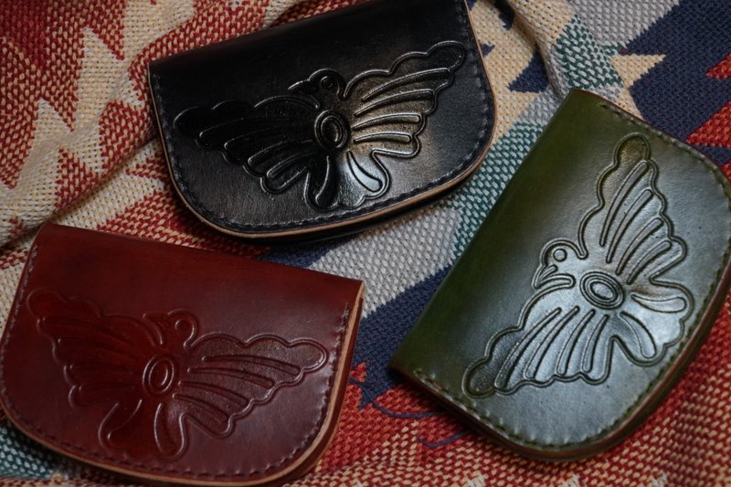 【山雨制作】Navajo 雷鸟半月杂物袋 - 零钱包 - 真皮 