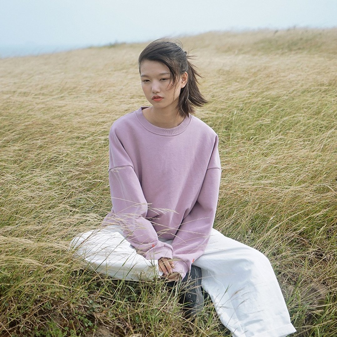 LLANO LLOVE系列 纯棉卫衣-黄色 - 女装上衣 - 棉 紫色
