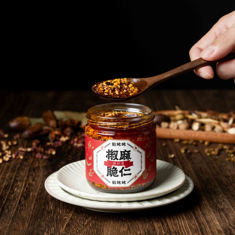 【刘姥姥】椒麻脆仁辣拌酱 | 植物五辛素 - 酱料/调味料 - 浓缩/萃取物 红色