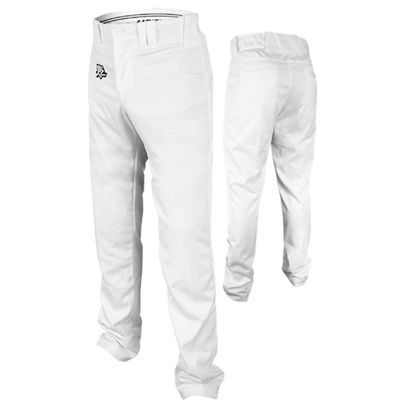 【野YAKYU】透气机能剪裁轻量化球裤 - 男装运动裤 - 聚酯纤维 白色