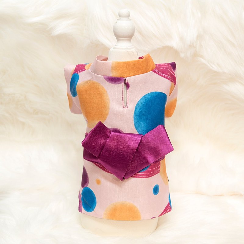 【Momoji】 宠物节日服饰 - Fuyunohi (梅红) - 衣/帽 - 聚酯纤维 紫色