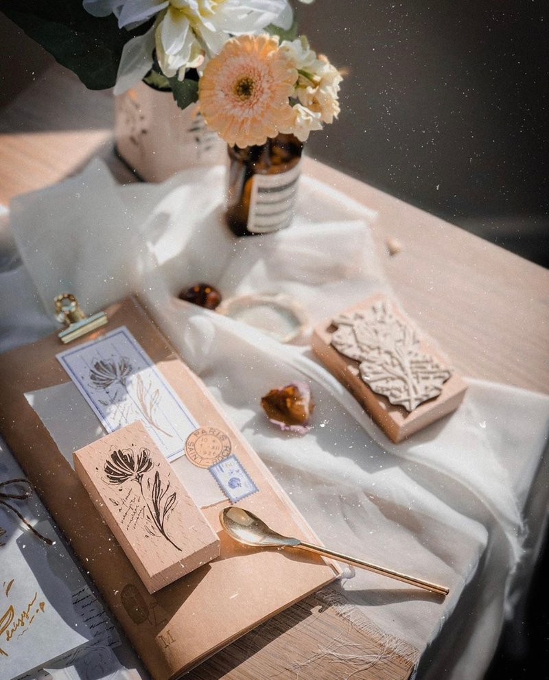 榉木花草印章系列 - Somewhere - 印章/印台 - 木头 