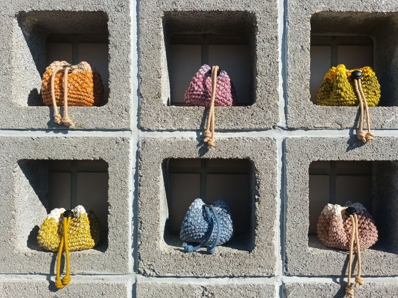 万用编织束口袋/礼物/定制化/居家办公室疗 - 束口袋双肩包 - 棉．麻 