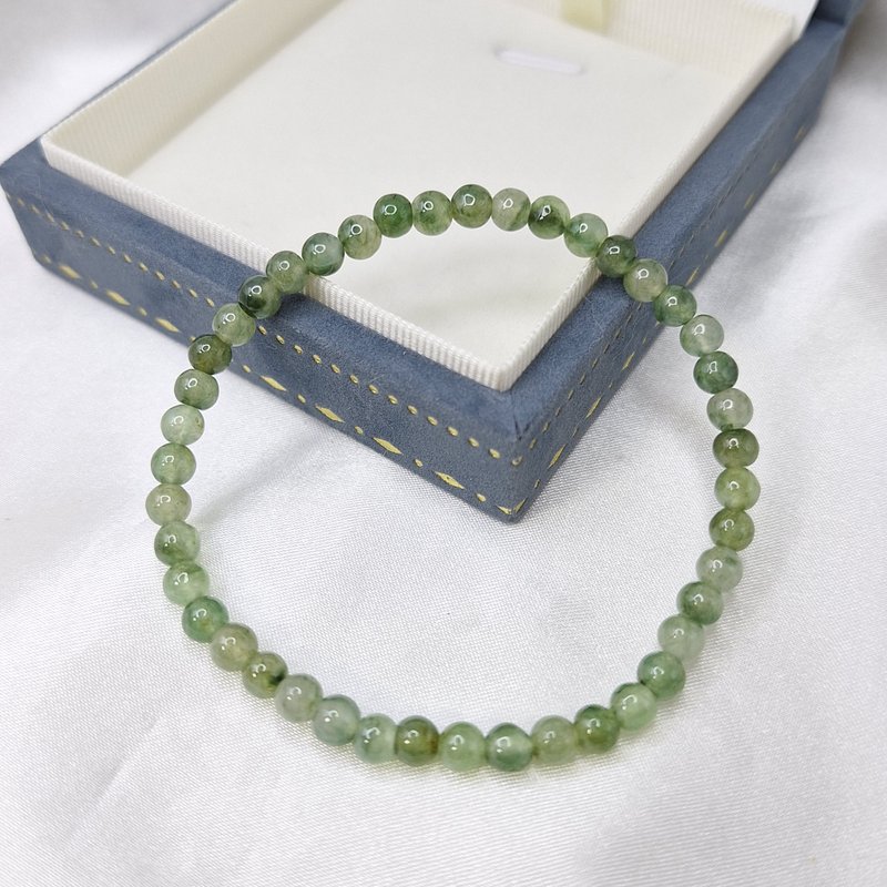 冰种起光 飘花 小米珠 手串 手珠 珠串 | 天然缅甸玉A货翡翠 - 手链/手环 - 玉石 