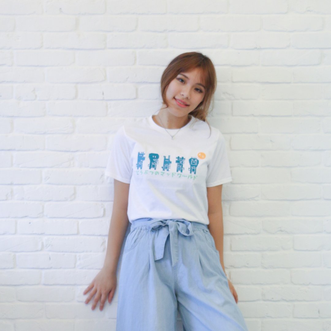 沐煦：动物的疯狂世界刺绣T - 女装 T 恤 - 棉 白色
