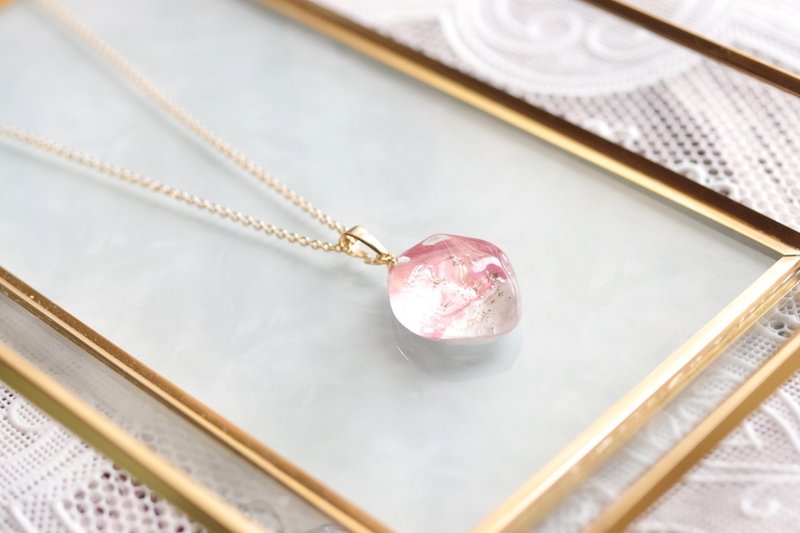 树脂艺术 矿石坠饰・晨曦 - 项链 - 树脂 粉红色