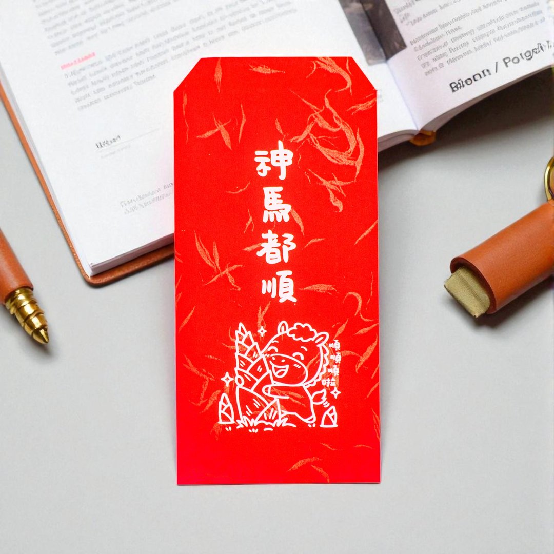 马年贺岁烫金红包袋 H7-神马都顺 欢庆新春 2026 烫金红包袋 - 红包/春联 - 纸 