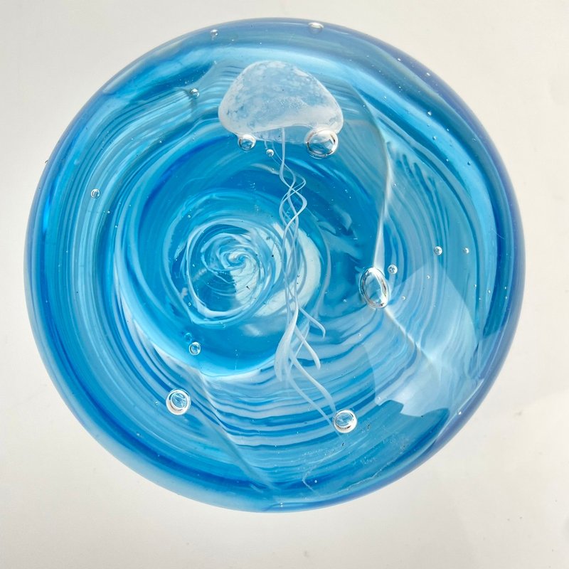 水精灵-海洋之母 手作玻璃纸镇 纯手工制作 - 摆饰 - 玻璃 蓝色