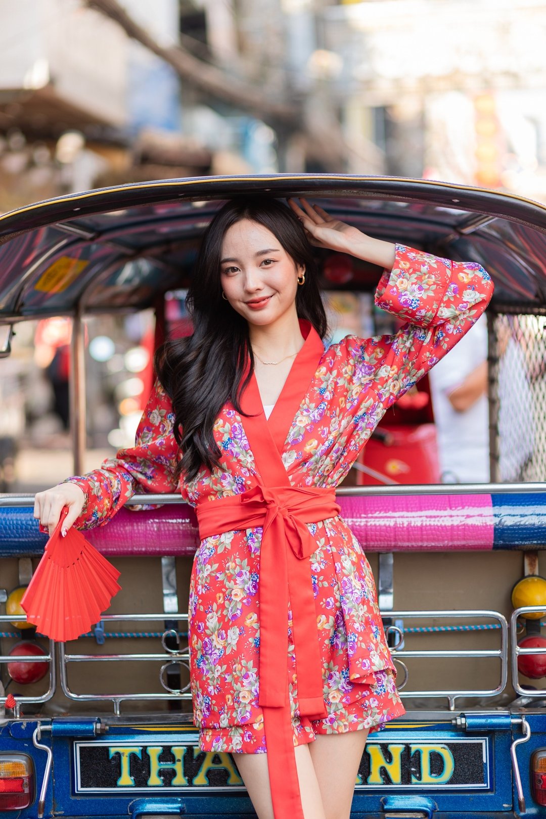 Chinese new year Set - Blazer and Long pant - 旗袍 - 其他材质 红色
