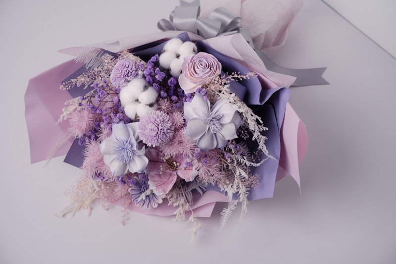 莫兰迪紫干燥花束七夕情人花礼 - 干燥花/捧花 - 植物．花 紫色