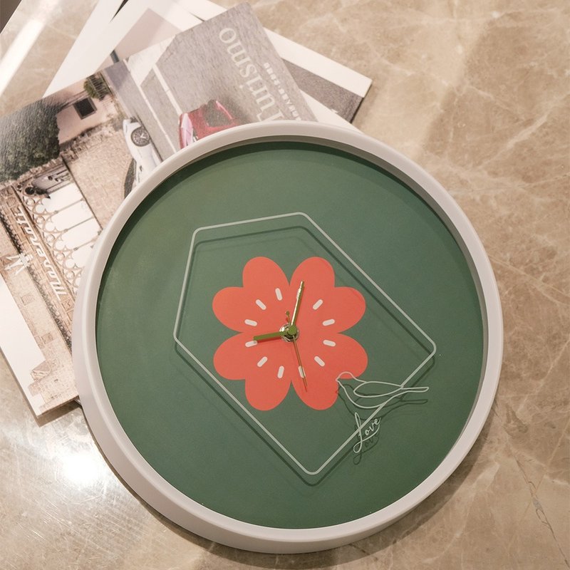 CarryPlus 鸟屋系列・玻璃印刷12寸静音挂钟 - 时钟/闹钟 - 塑料 多色