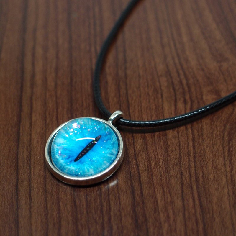 Fox Garden 手作  20mm猫眼项链-深蓝色 - 项链 - 玻璃 蓝色