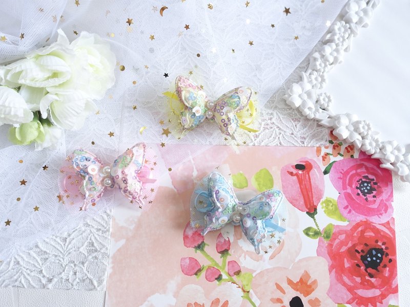 闪亮片蝴蝶 发饰 儿童发夹 - 发饰 - 其他材质 