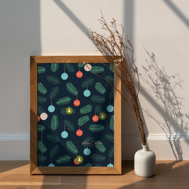 圣诞树与灯【CM21011】洛可可草莓 卡片明信片含信封 - 卡片/明信片 - 纸 