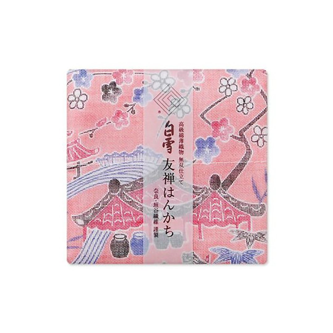 京友禅染手帕 / 琉球红型 红色 - 手帕/方巾 - 棉 红色