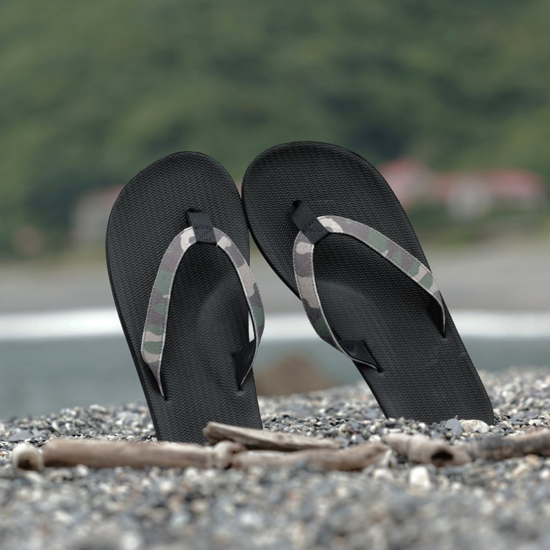 indosole 环保拖鞋 迷彩黑 男 - 拖鞋 - 环保材料 多色