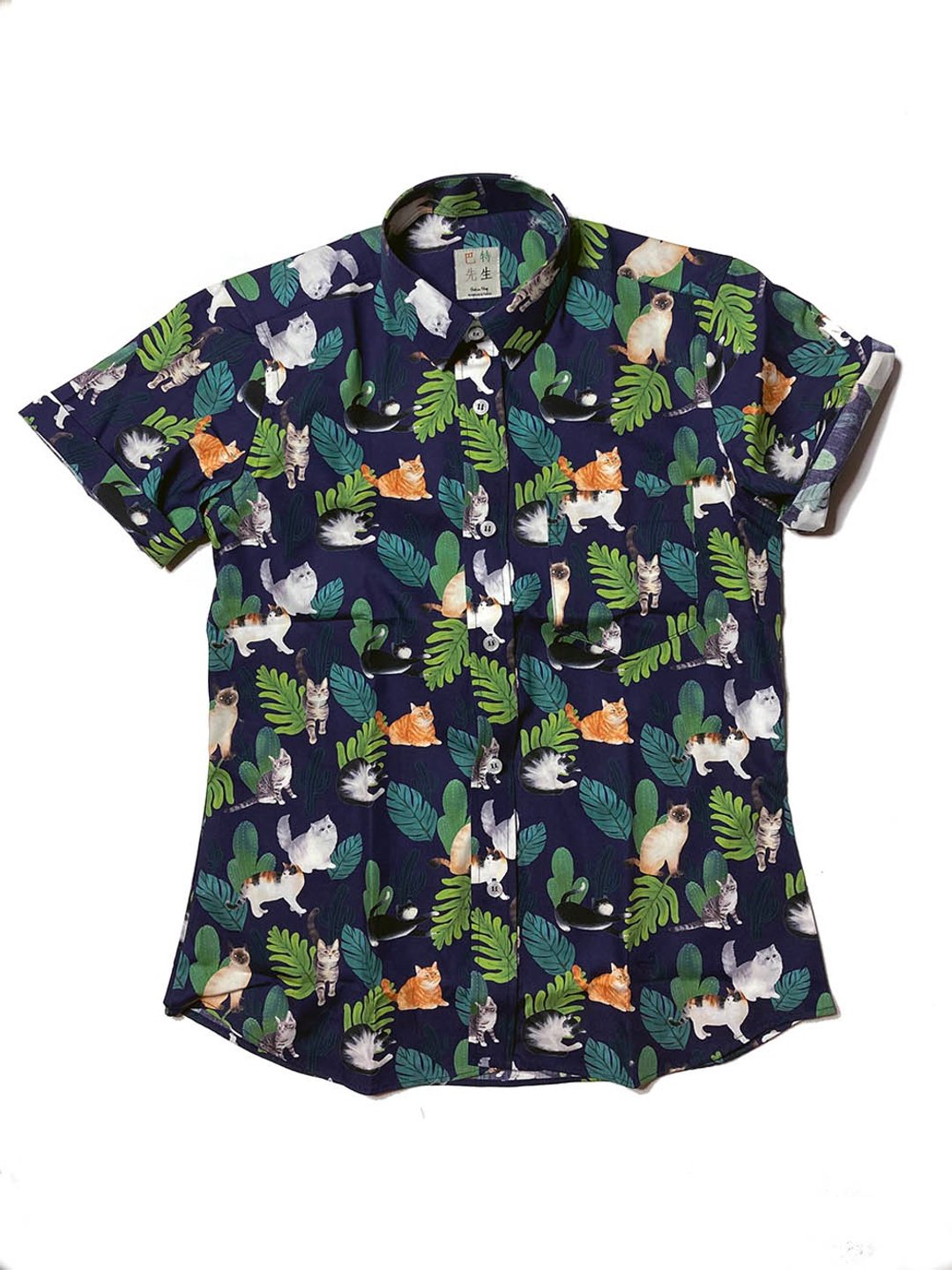 猫之日 短/长袖 手工衬衫 Shirt - 男装衬衫 - 棉 多色