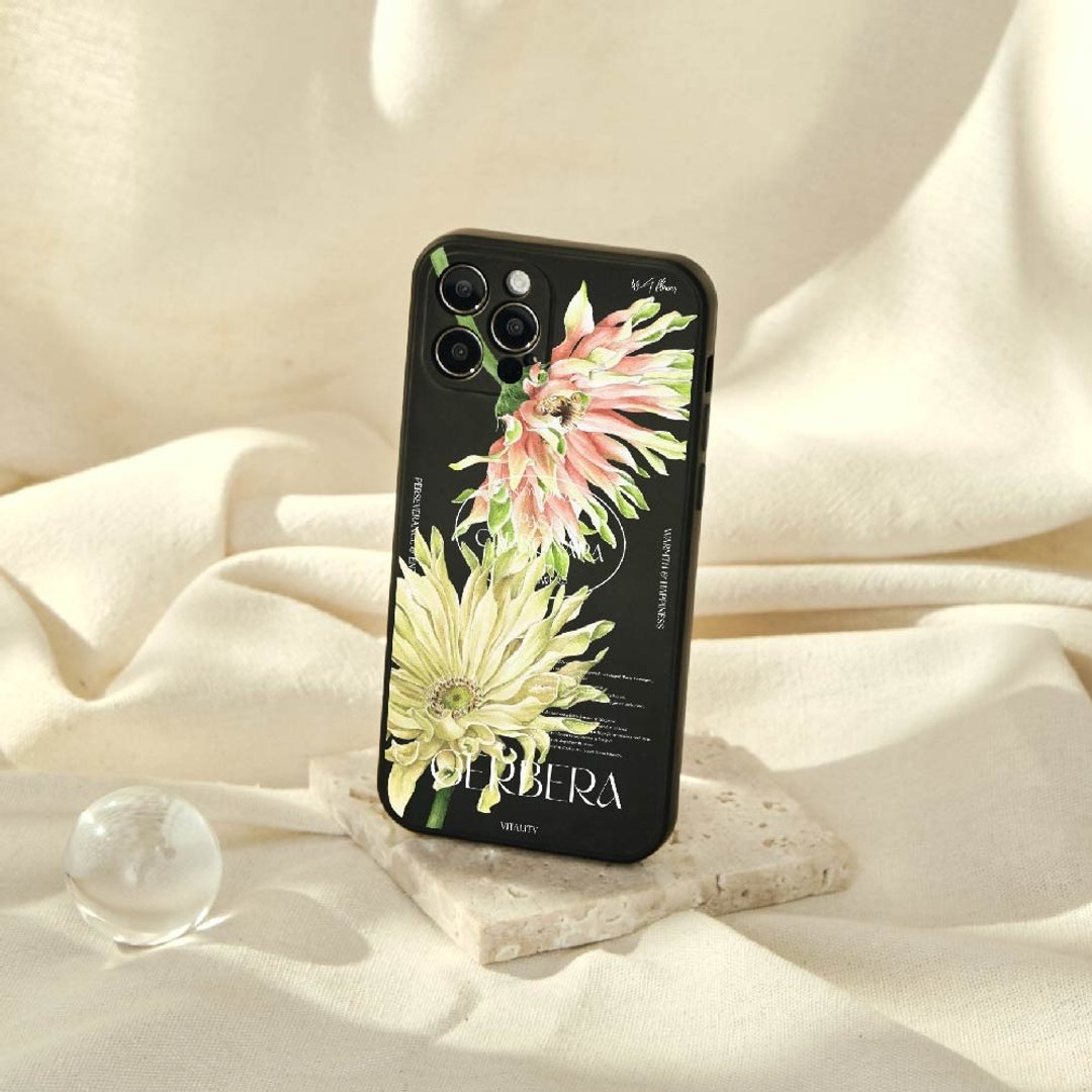 浪花花艺暖阳卷边菊纯色硅胶iPhone手机壳 - 手机壳/手机套 - 硅胶 多色