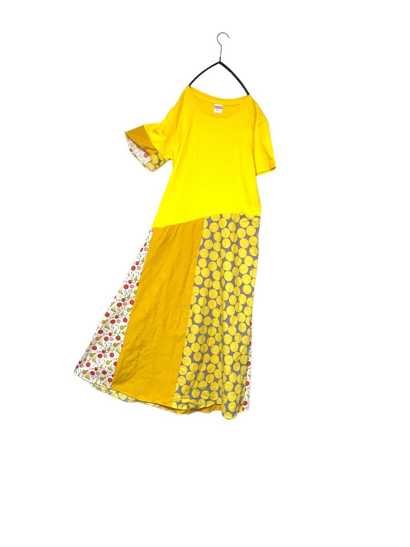 オンリーワンtシャツワンピースMサイズ - 洋装/连衣裙 - 棉．麻 黄色
