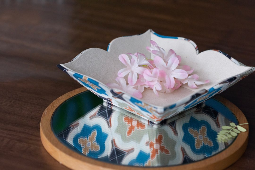 ::葵口布盘:: 玄关摆饰 钥匙的家 饰品盒 盘子 - 收纳用品 - 棉 多色