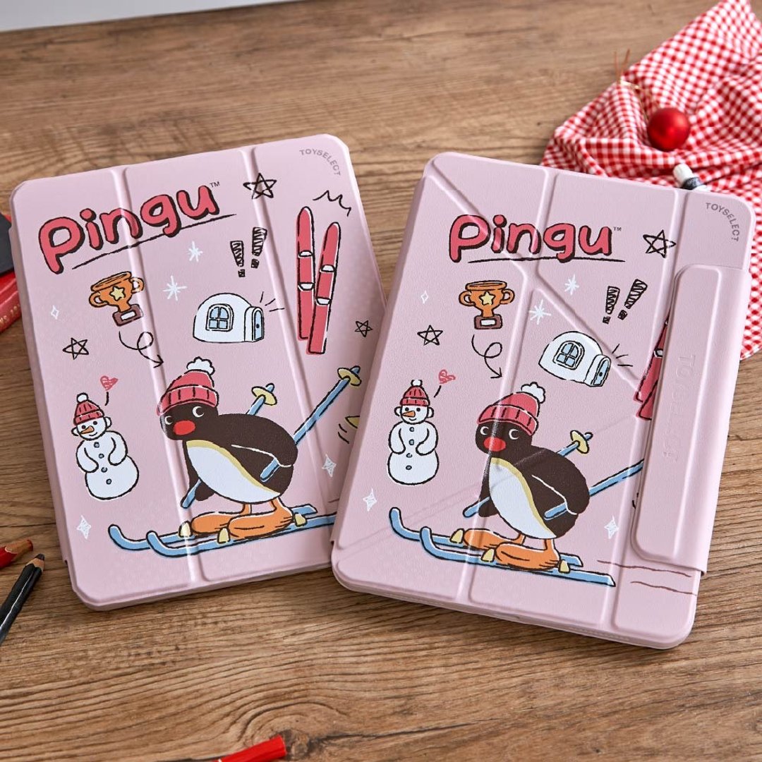 PINGU 滑雪强悍磁吸 iPad 三折/Y 折保护壳 - 平板/电脑保护壳 - 塑料 多色
