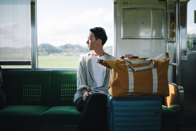 【LOJEL】NIRU-焦糖橘旅行袋(大) - 行李箱/行李箱保护套 - 尼龙 橘色