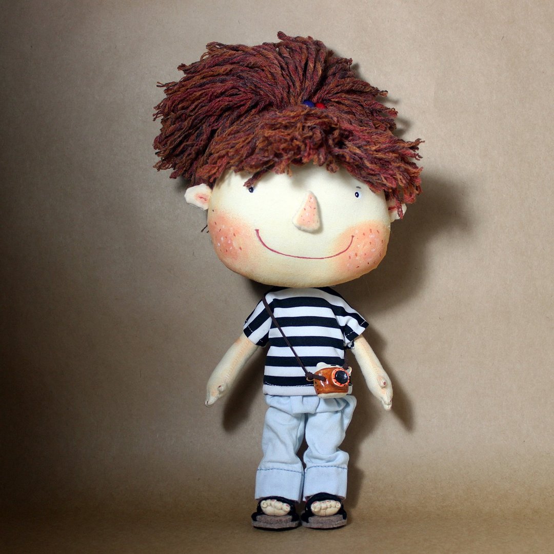 手作布偶 Handcrafted fabric doll Model No.: 2025-JF-02 - 玩偶/公仔 - 棉 咖啡色