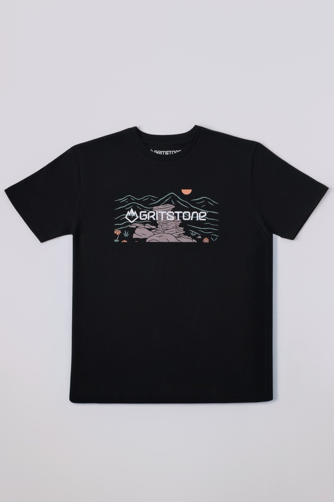 GRITSTONE砺石_GRITSTONE 短T 灰色 Tshirt Tee 短袖 纯棉 户外 - 男装上衣/T 恤 - 棉 黑色