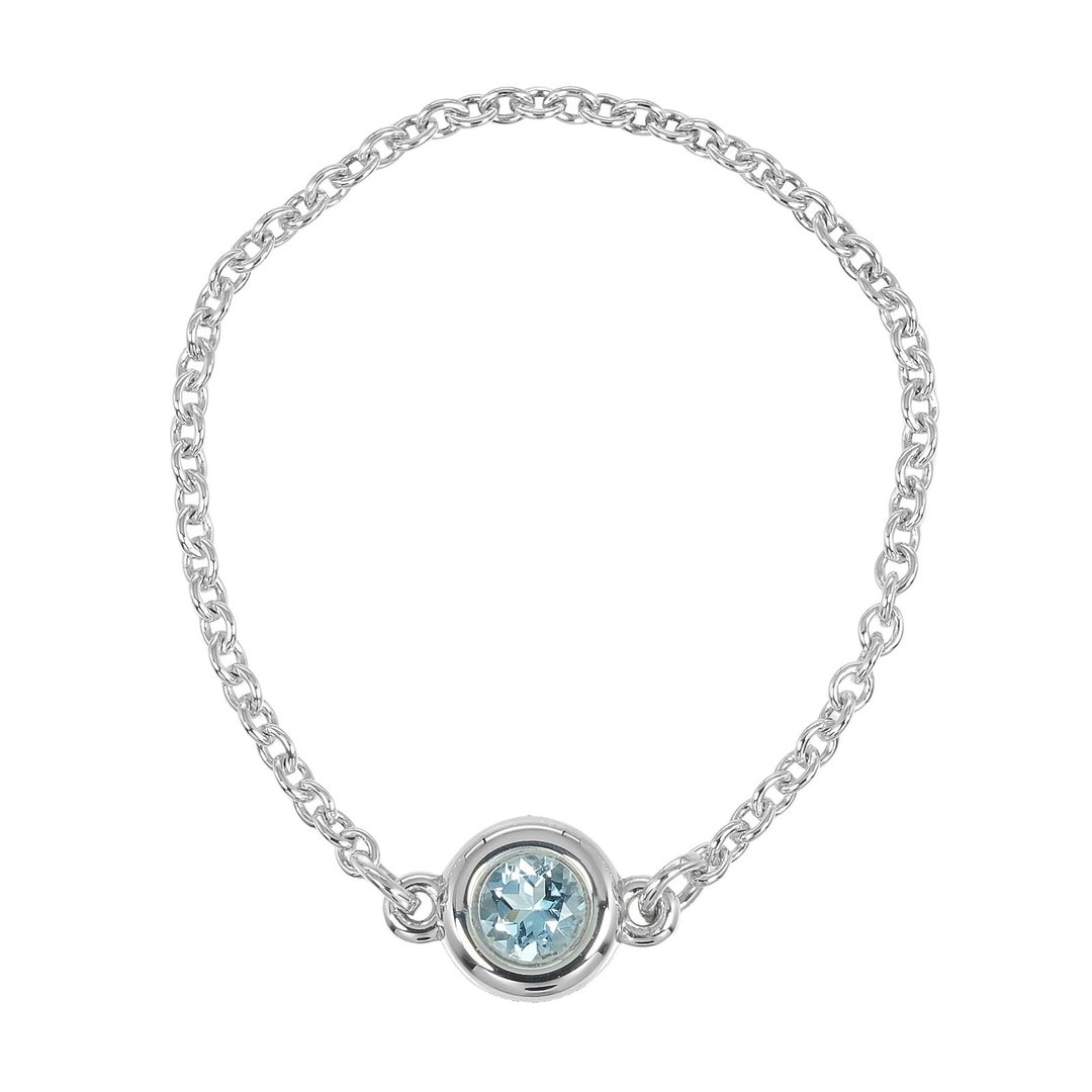 【日本直送】蒂芙尼 TIFFANY&Co. 经典项链系列 17号 戒指 银 925 x 海蓝宝石 蓝色 约 0.4g 男性【二手】 - 戒指 - 银 银色