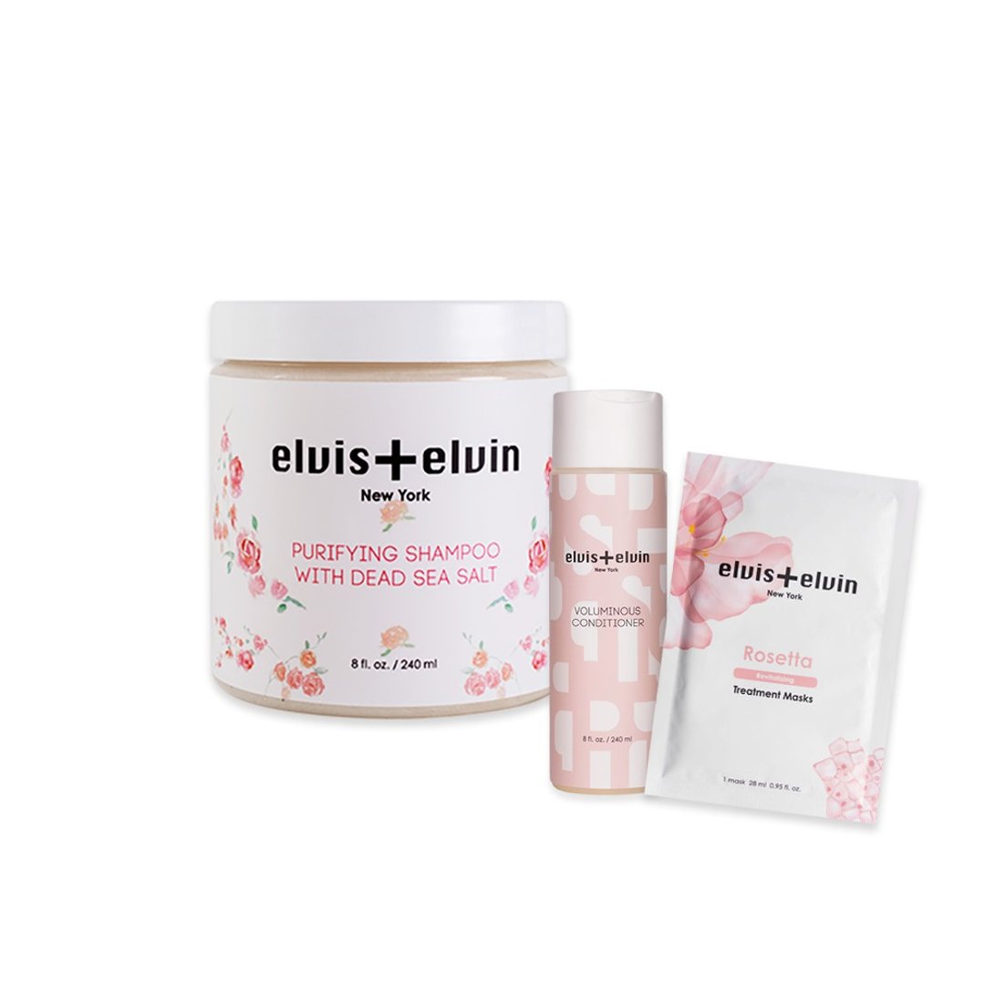 【典华优惠券】【E+E超值1送2】elvis+elvin海盐透净洗发膏送护发 - 洗发用品 - 其他材质 白色