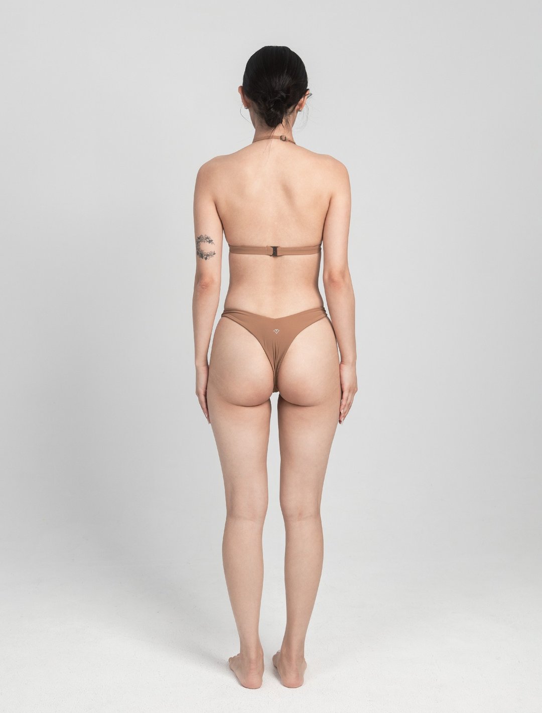 Lark 云雀棕 / 极高衩拼接 丁字下裤 / Bottom - 女装泳衣/比基尼 - 其他材质 卡其色