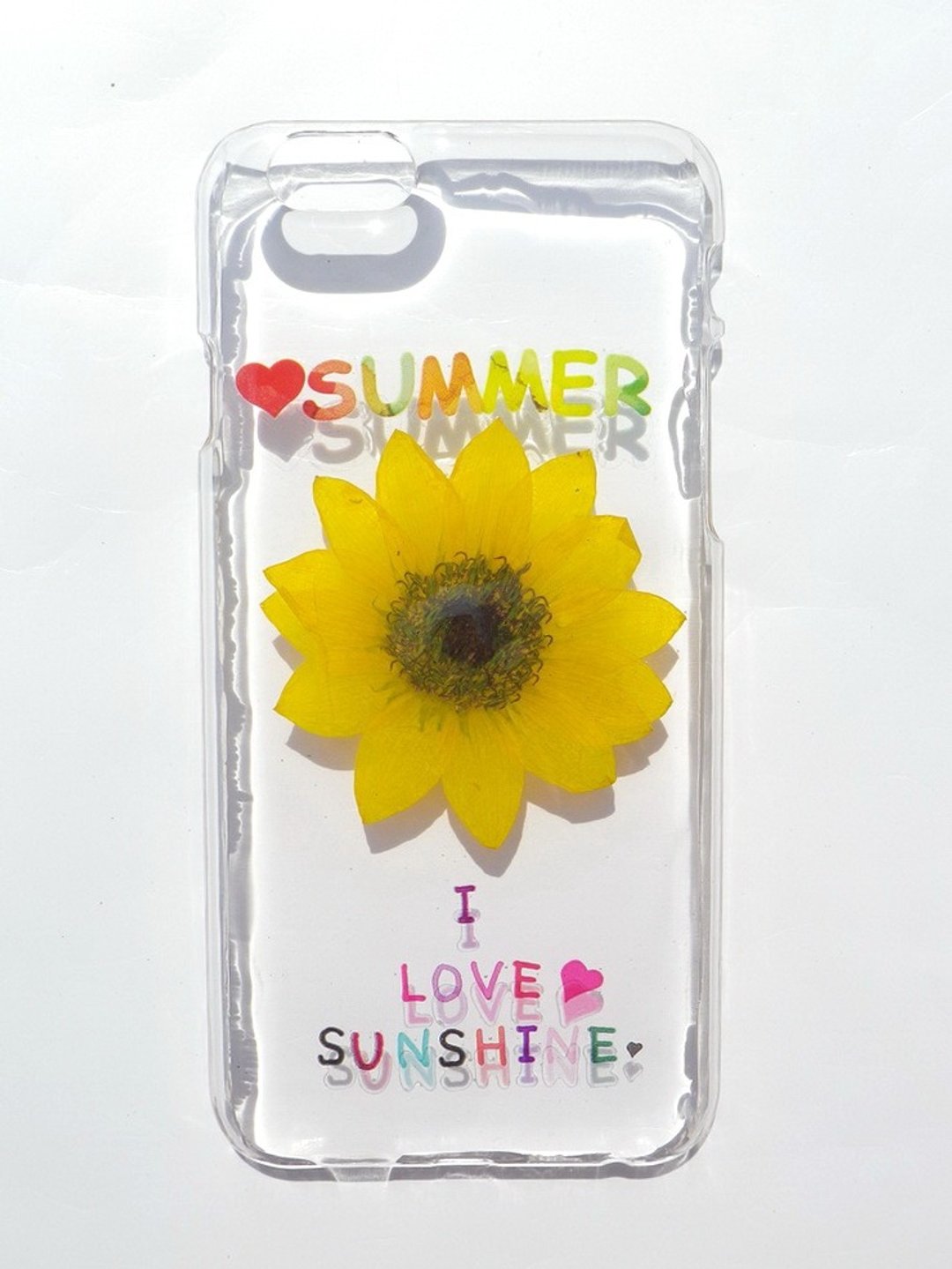 Anny's workshop手作押花手机保护壳，适用于Apple iphone 6/6S，I Love Summer. (现货) - 手机壳/手机套 - 塑料 黄色
