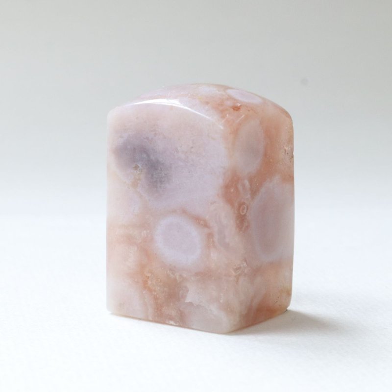 玛瑙印章刻印浅肉色客制姓名字印章 - 印章/印台 - 玉石 透明