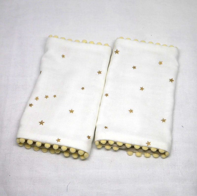 Japanese Handmade 8-layer-gauze droop sucking pads - 围嘴/口水巾 - 棉．麻 白色