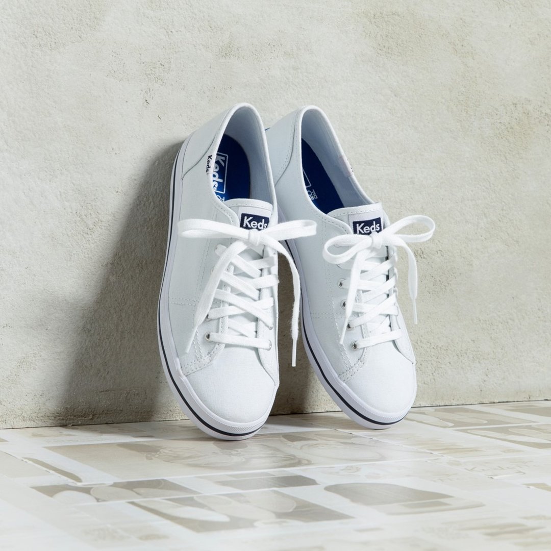 【开馆庆】KEDS KICKSTART 经典黑色勾边帆布鞋小白鞋9191W130035 - 女款休闲鞋 - 其他材质 