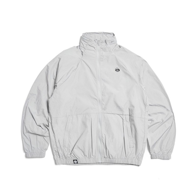 江户胜 日系 防泼水连帽外套(银灰色) #连帽外套 - 男装外套 - 棉．麻 银色