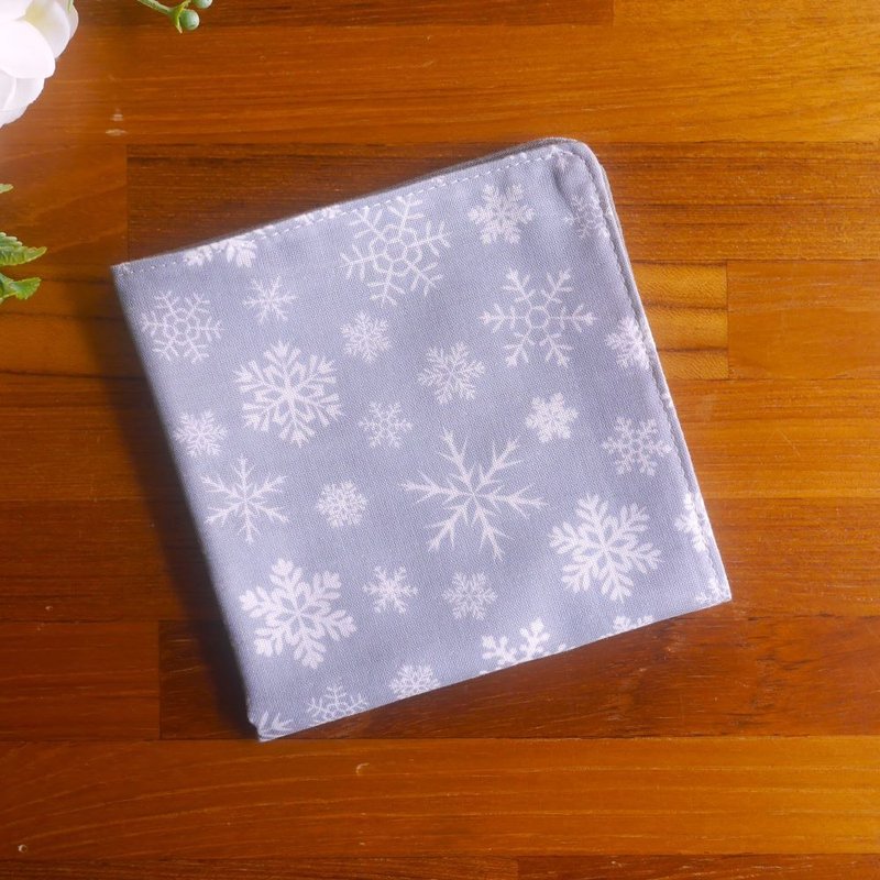 台湾二重纱手帕 = 雪花 = 灰 - 手帕/方巾 - 棉 