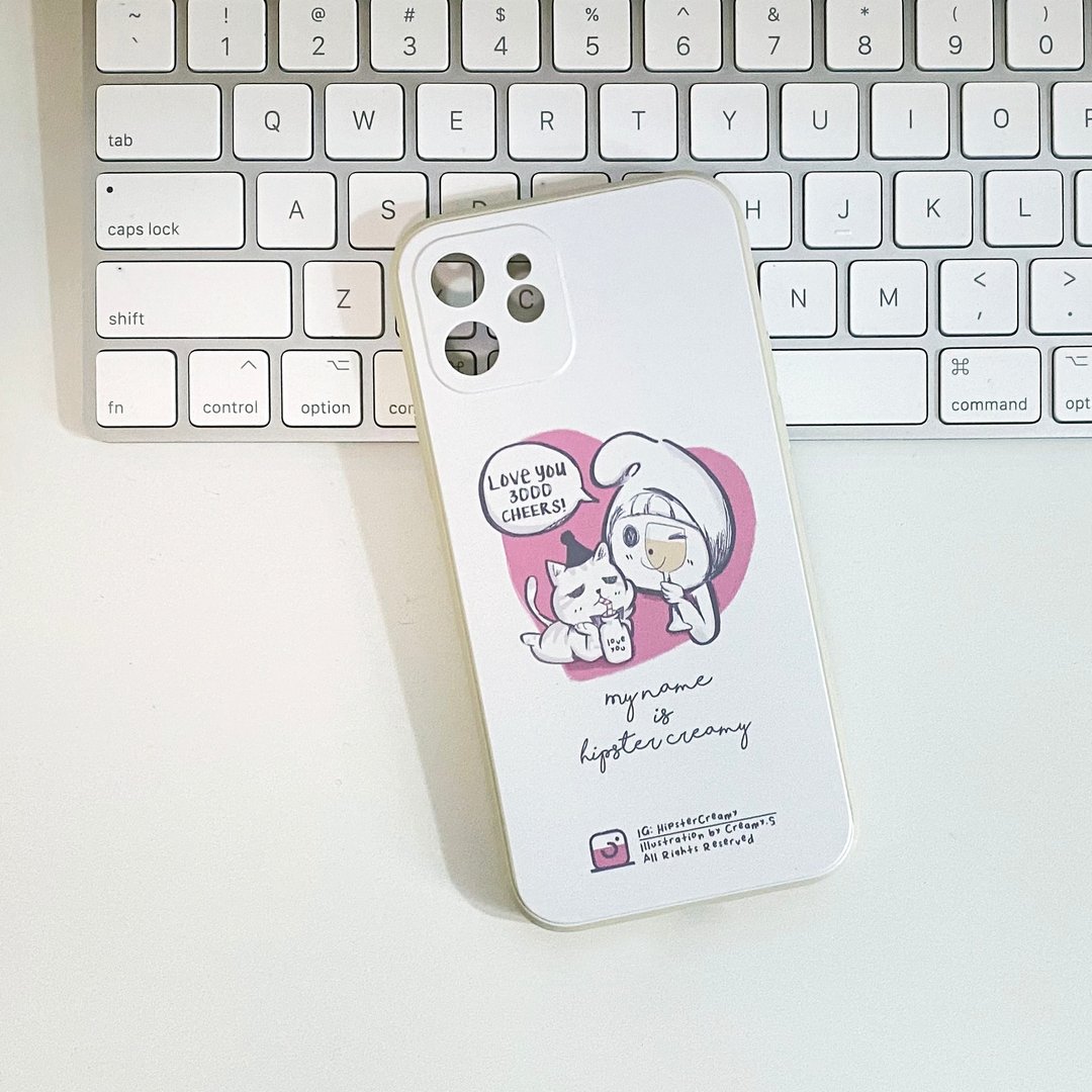 Hipster Creamy Love u 3000 - 液态硅胶外框软胶手机壳 - 手机壳/手机套 - 塑料 白色