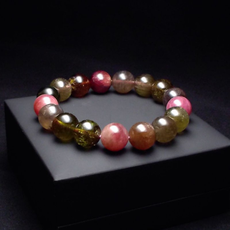 大珠高透碧玺12+mm 收藏等级 手链 QBR-00131 - 手链/手环 - 水晶 